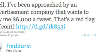 Fred Durst Selflessly Refuses To Tweet For Money